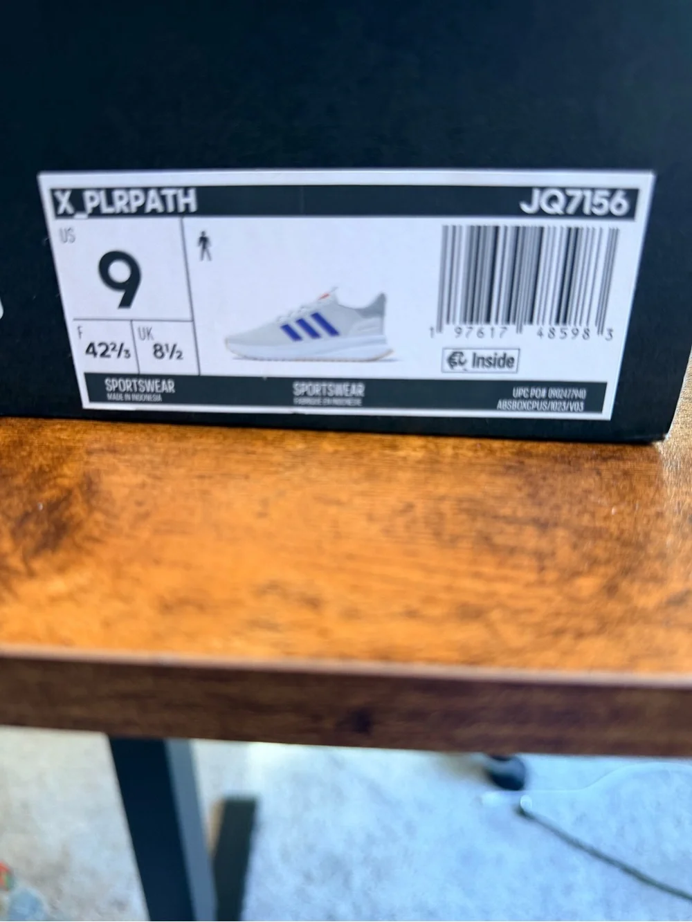 Adidas White & Blue Running Shoes 9M/10W